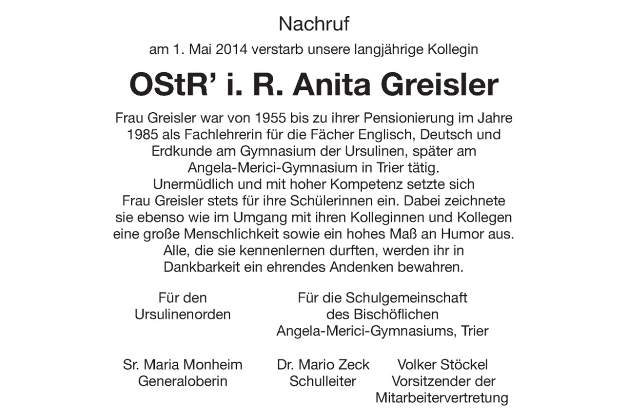 Anita Greisler